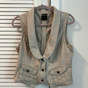 Tan denim vest
